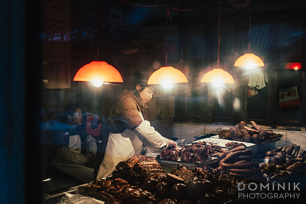 meat mongers in old city Harbin 